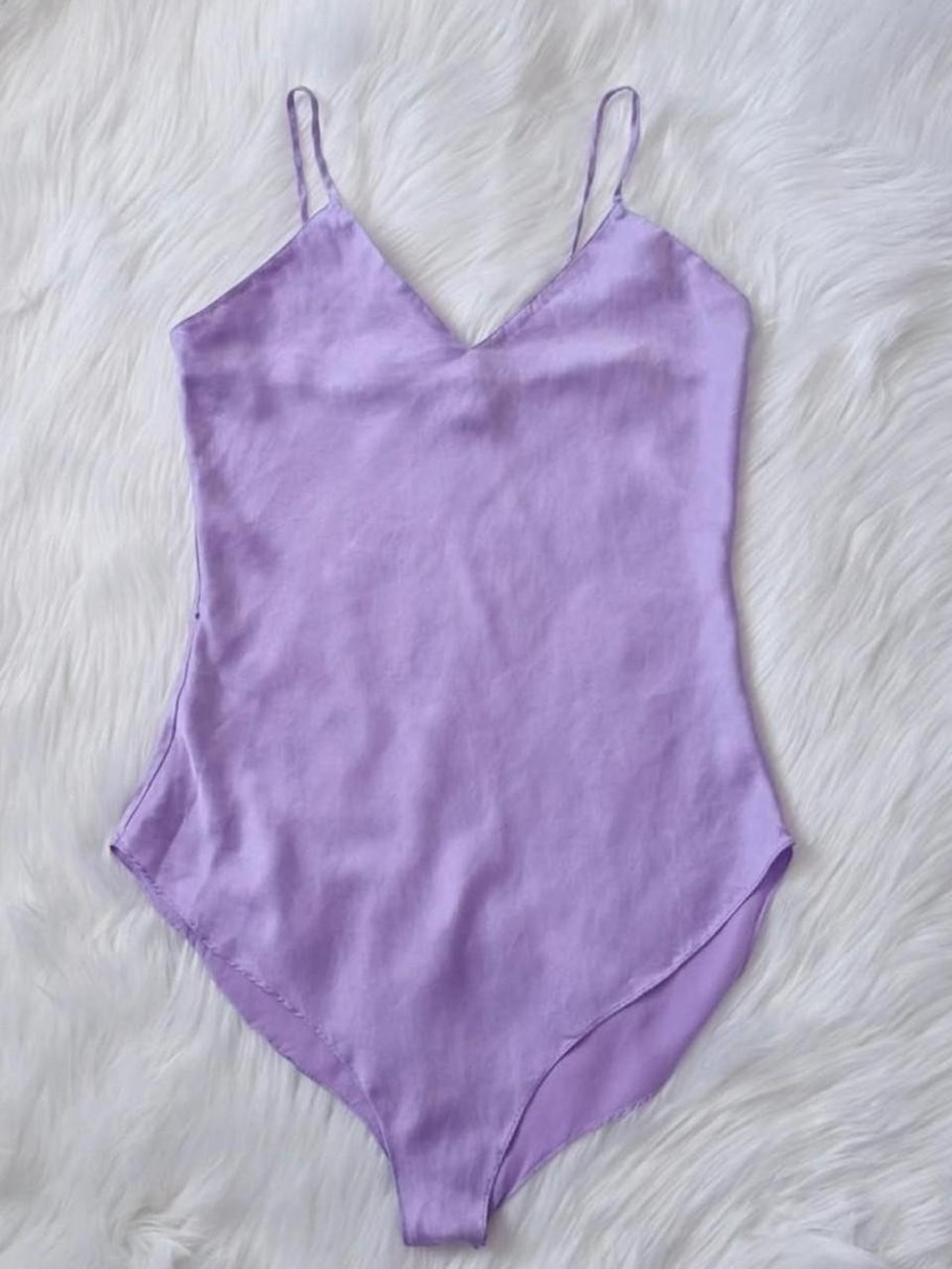 Vintage 80s Filigree 100% Silk purple teddy bodysuit lingerie size small